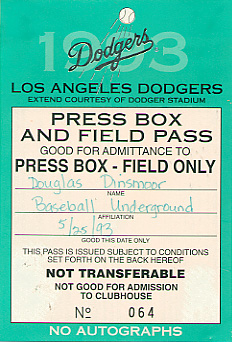 Dodgers Media Pass