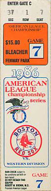 1986 ALCS Game 7 Ticket