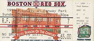 1999 ALCS Game 4 ticket
