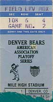 Denver Bears ticket