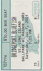 Bridgeport Bluefish ticket