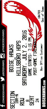Boise Hawks Ticket