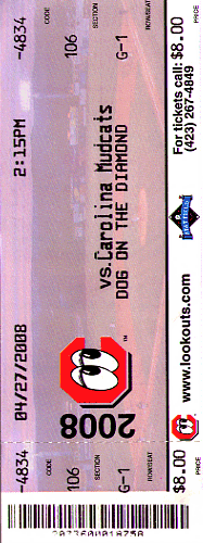 Chattanooga Lookouts Ticket