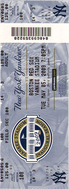 New York Yankees Ticket - New Yankee Stadium