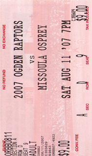 Ogden Raptors Ticket