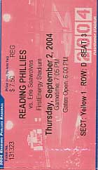 Reading Phillies ticket