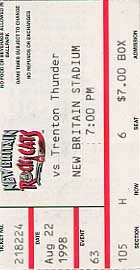 New Britian Rock Cats ticket