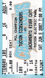 Tucson Sidewinders ticket