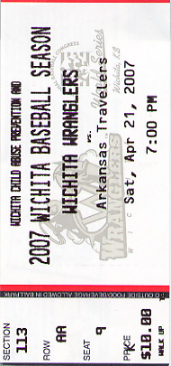 Wichita Wranglers ticket