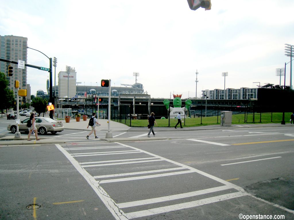 The park cuts a low profile on the skyline.
