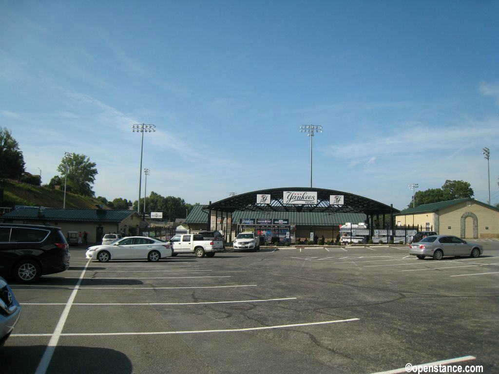 The entrance on the south side of the park is newer.