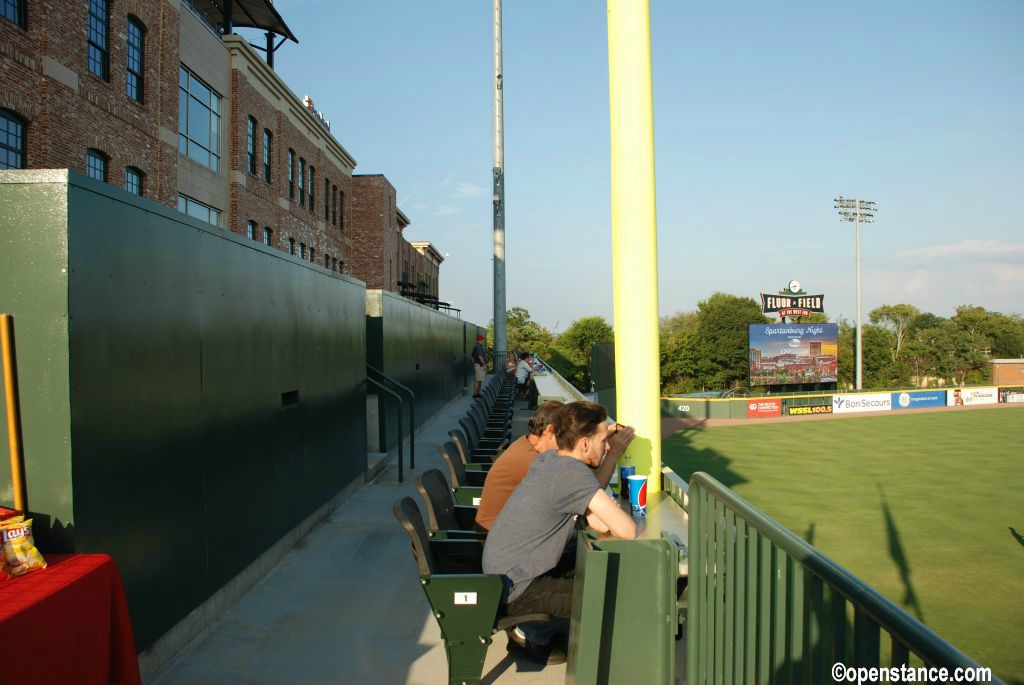 There is seating atop the wall.
