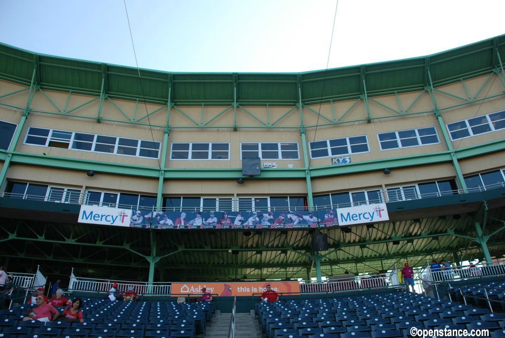 The sumptuous press box and club level. Mercy!