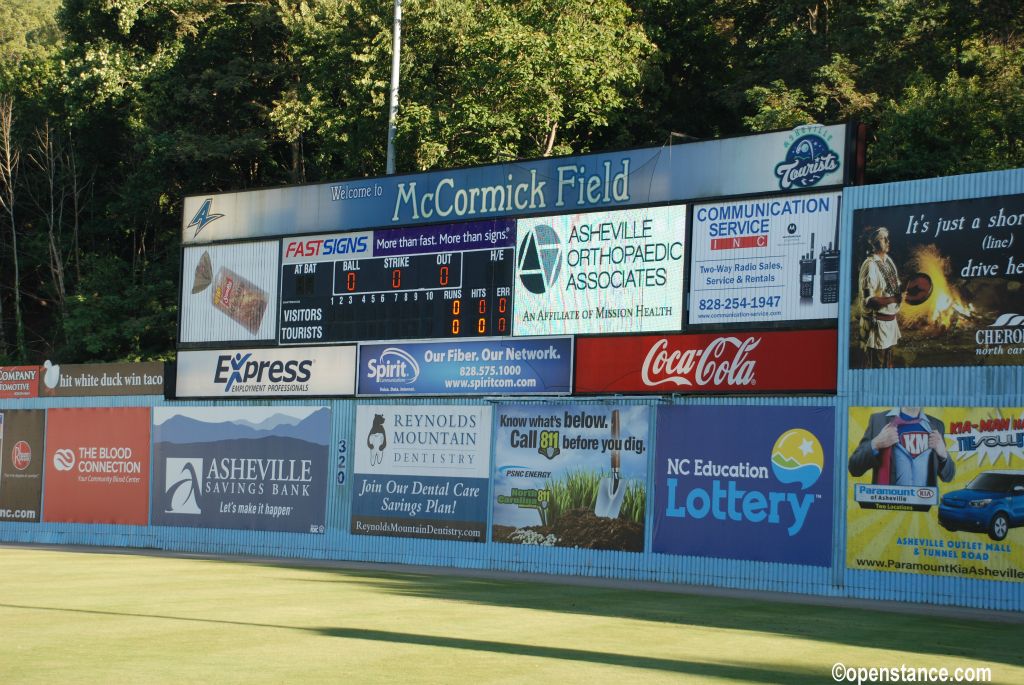 The right field wall is 36 feet tall.